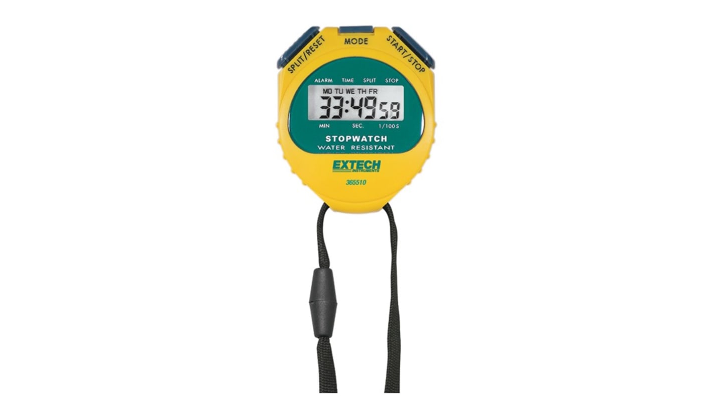 Cronometro Digitale Cronometro da tasca Giallo Extech Batteria