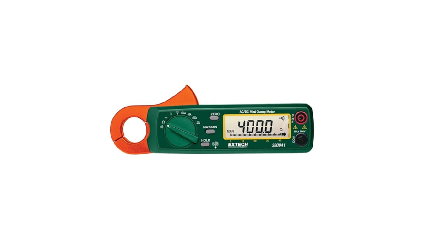 Extech 380941-NIST Clamp Meter Wireless, 40A dc, Max Current 200A ac CAT III 300V