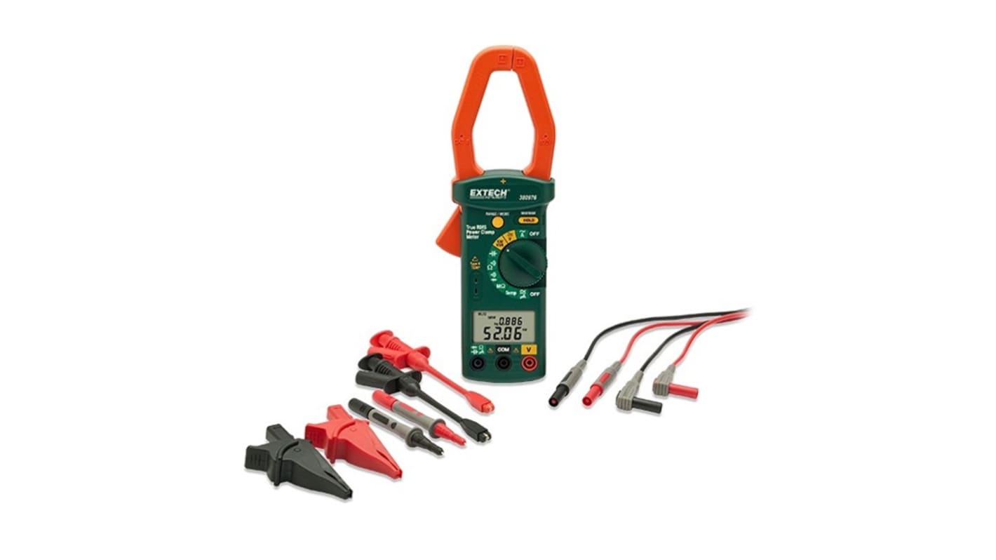 Extech 380976-K Clamp Meter, Max Current 1000A ac CAT III 600V