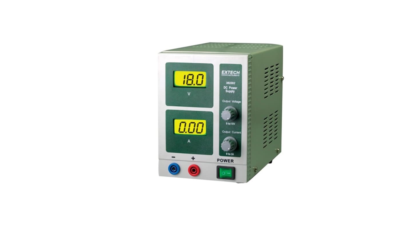 Zasilacz laboratoryjny 18V dc 3A Extech Źródło prądu DC