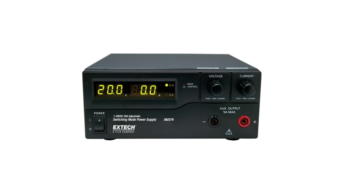 Alimentatore Extech 382275, 600W, ingresso 120V ca, uscita 1 → 30V, 1 → 20A