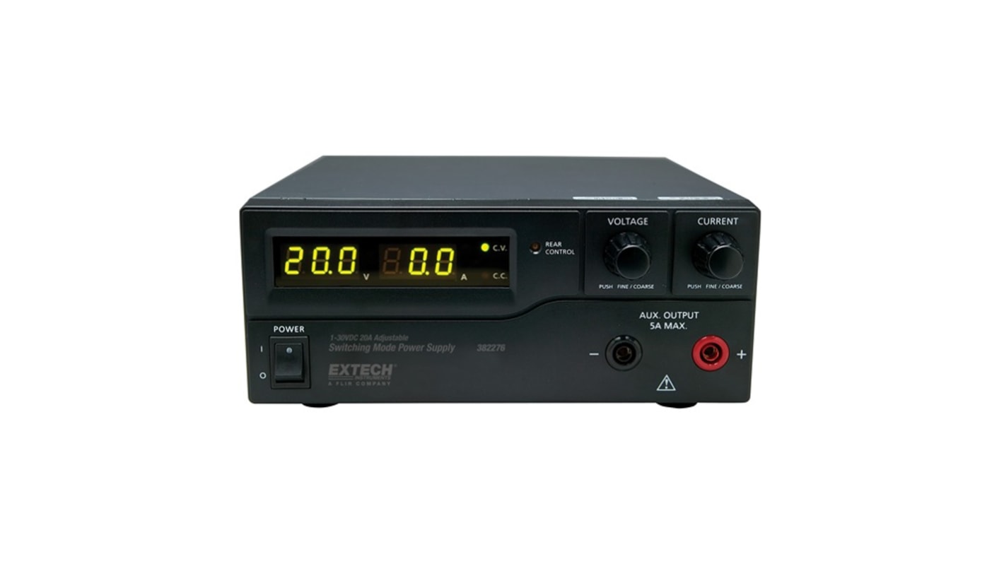 Alimentatore Extech 382276, 600W, ingresso 230V ca, uscita 1 → 30V, 1 → 20A