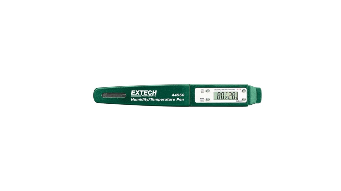 Extech 44550 Pen Digital Thermohygrometer, ±5 % Accuracy, +122°F Max, 85%RH Max