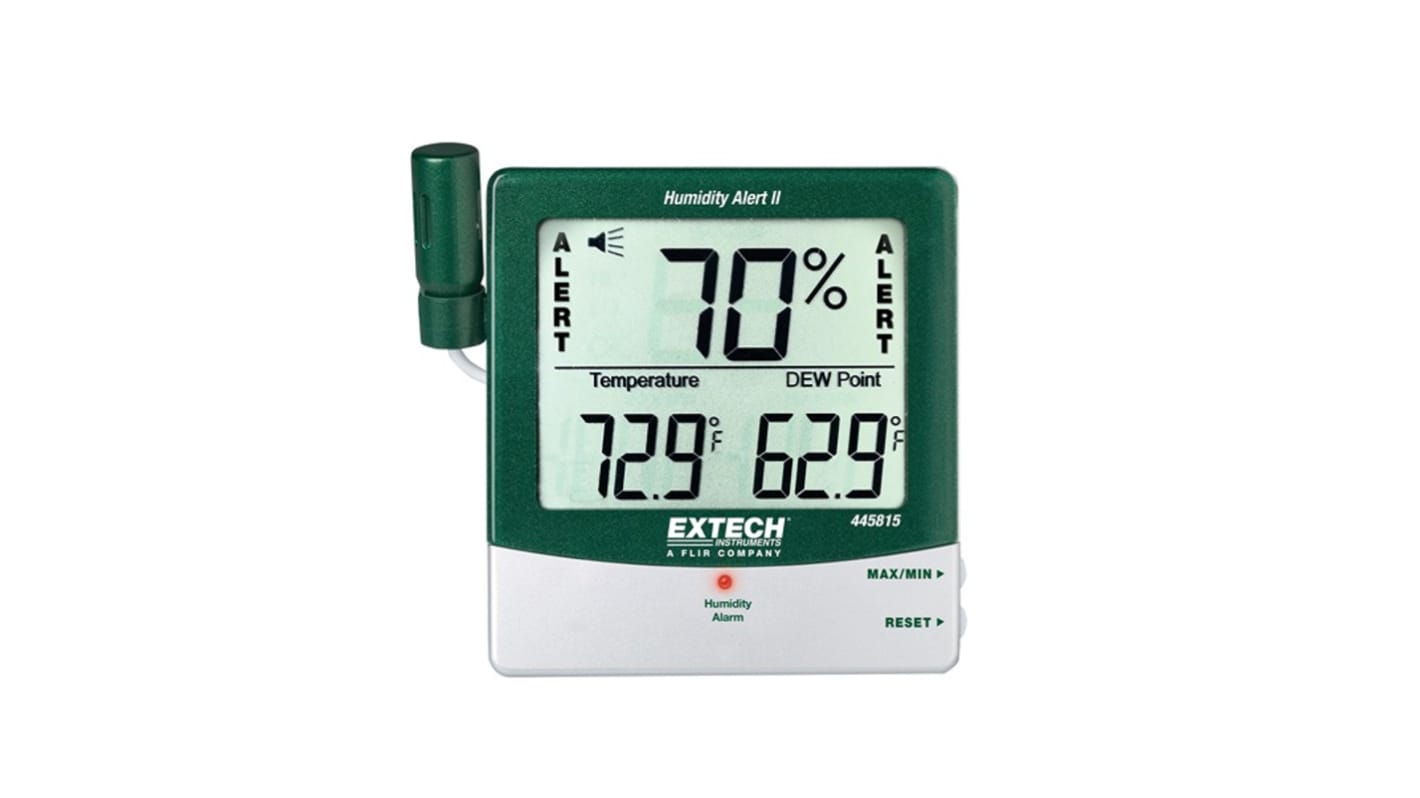 Extech 445815-NIST Digital Thermohygrometer, ±4 %RH Accuracy, +140°F Max, 99%RH Max