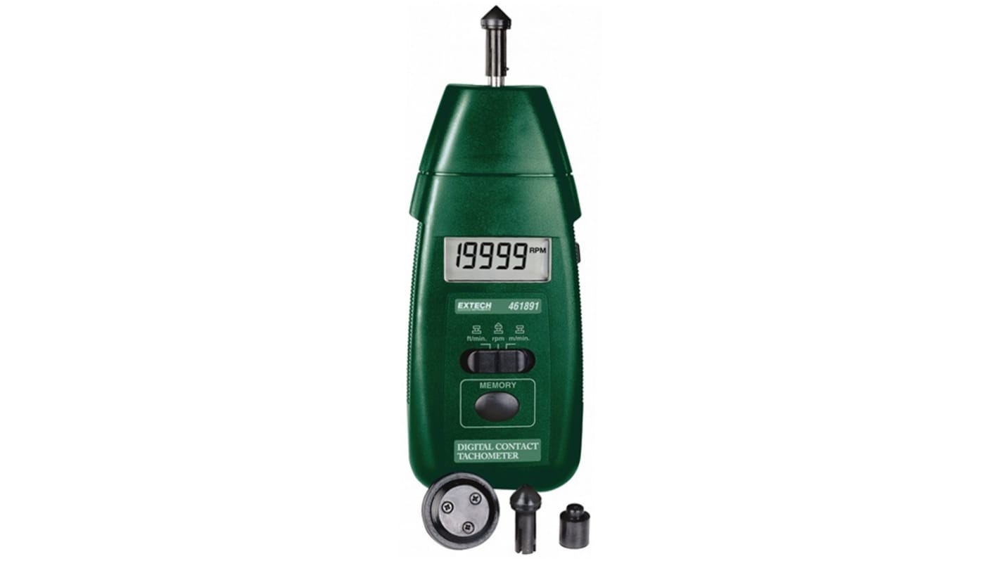 Extech Tachometer Best Accuracy ±0.05 % - Contact LCD 20000rpm