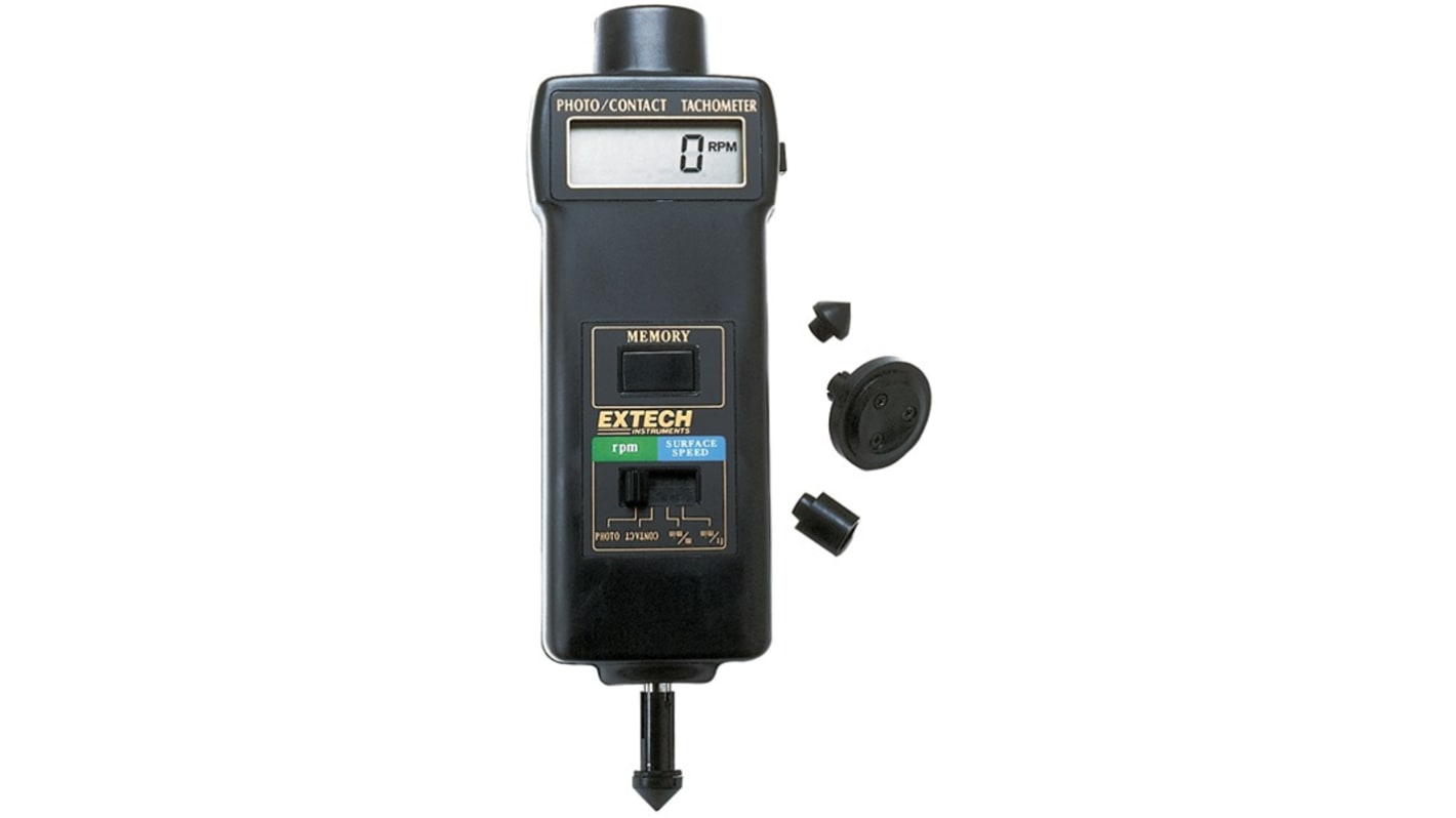 Extech Tachometer Best Accuracy ±0.05 % - Contact, Non Contact LCD 99999rpm