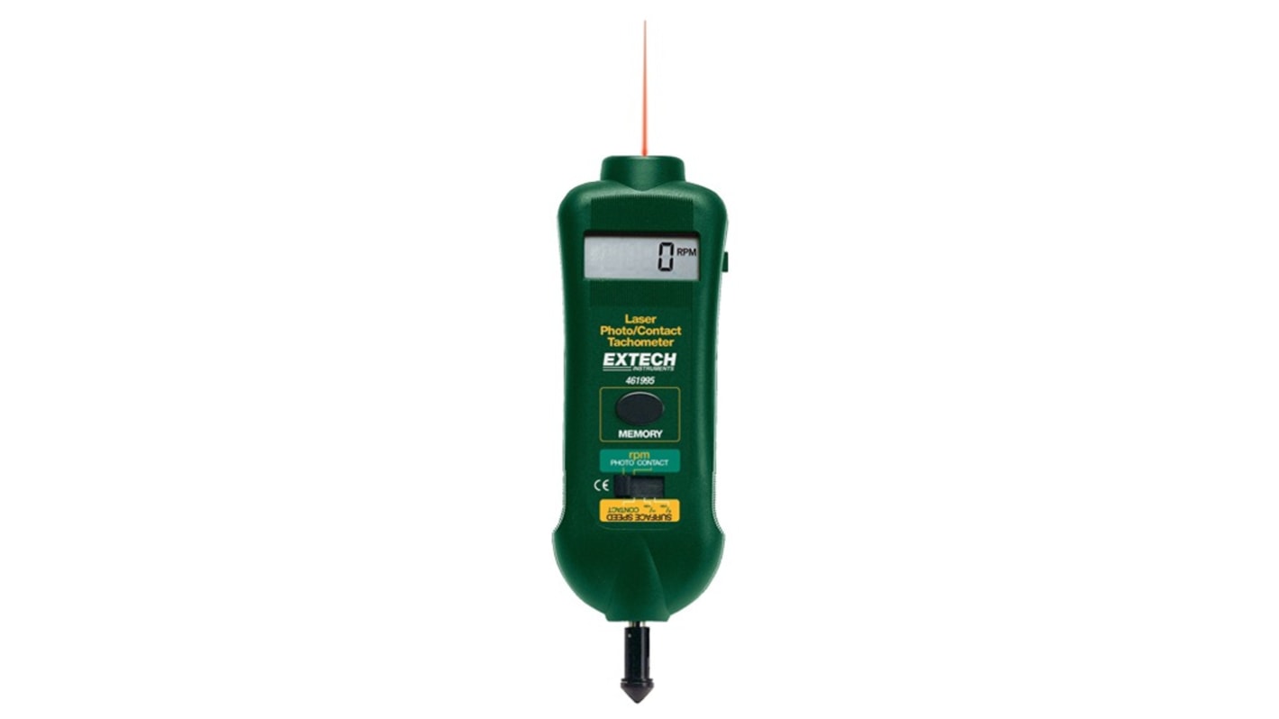 Miernik prędkości kątowej Extech maks. prędkość 99990rpm Cyfrowe dokładność ±0.05 %