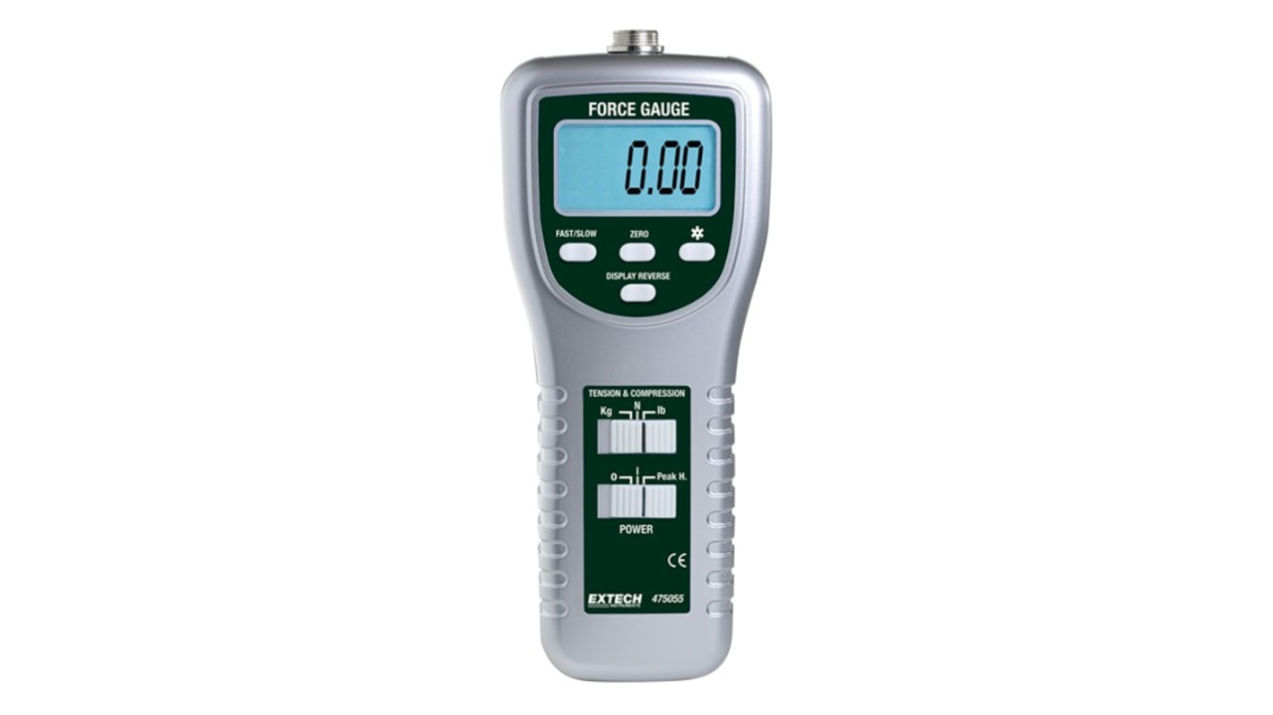 Dinamómetro Extech 475055-NIST, medición hasta 980N, precisión 0,5 %