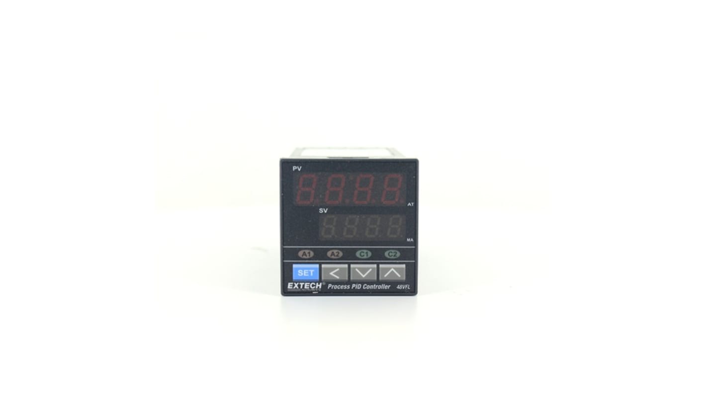 Extech 48VFL DIN PID Temperature Controller Relay, 90 → 264 V ac Supply Voltage PID Controller