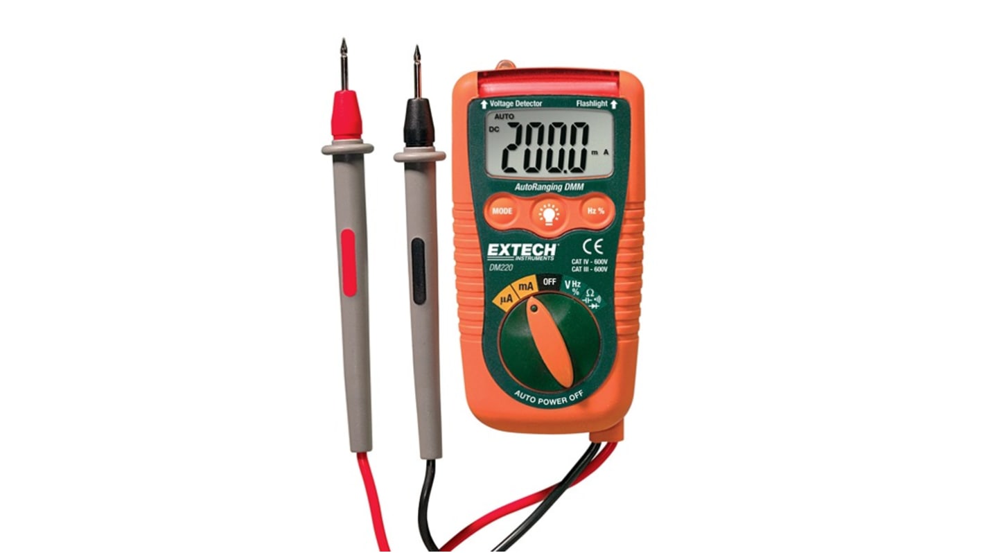 Extech DM220 LCD Multimeter 600V ac / 200mA ac