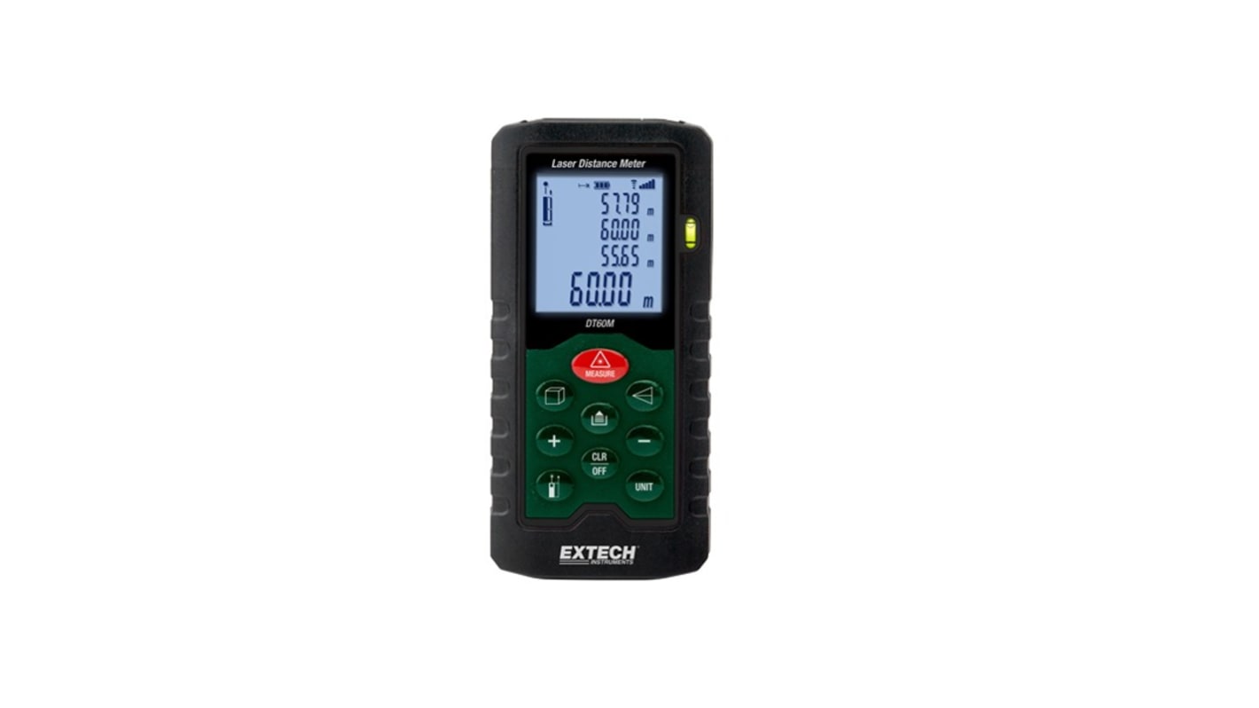 Extech LCD测距仪, DT60M型号, 精确度±2 mm, 测量范围60m, 英制, 公制
