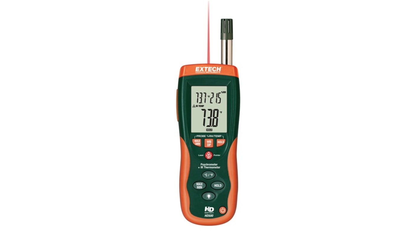 Psicrómetro Extech HD500-NISTL, medición 932°F precisión ±4 °F