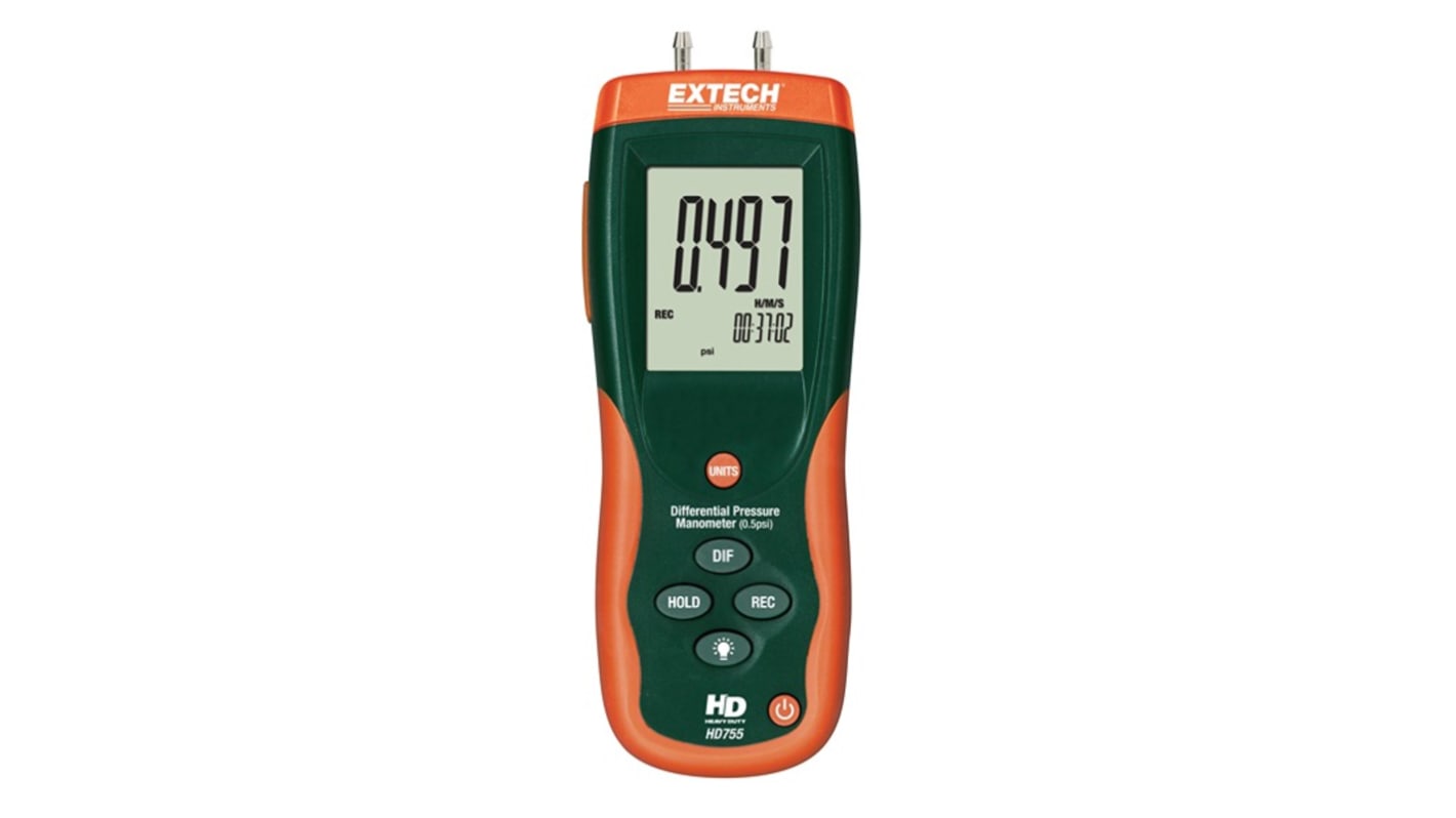 Manómetro Diferencial Extech HD755-NIST → 0.5psi