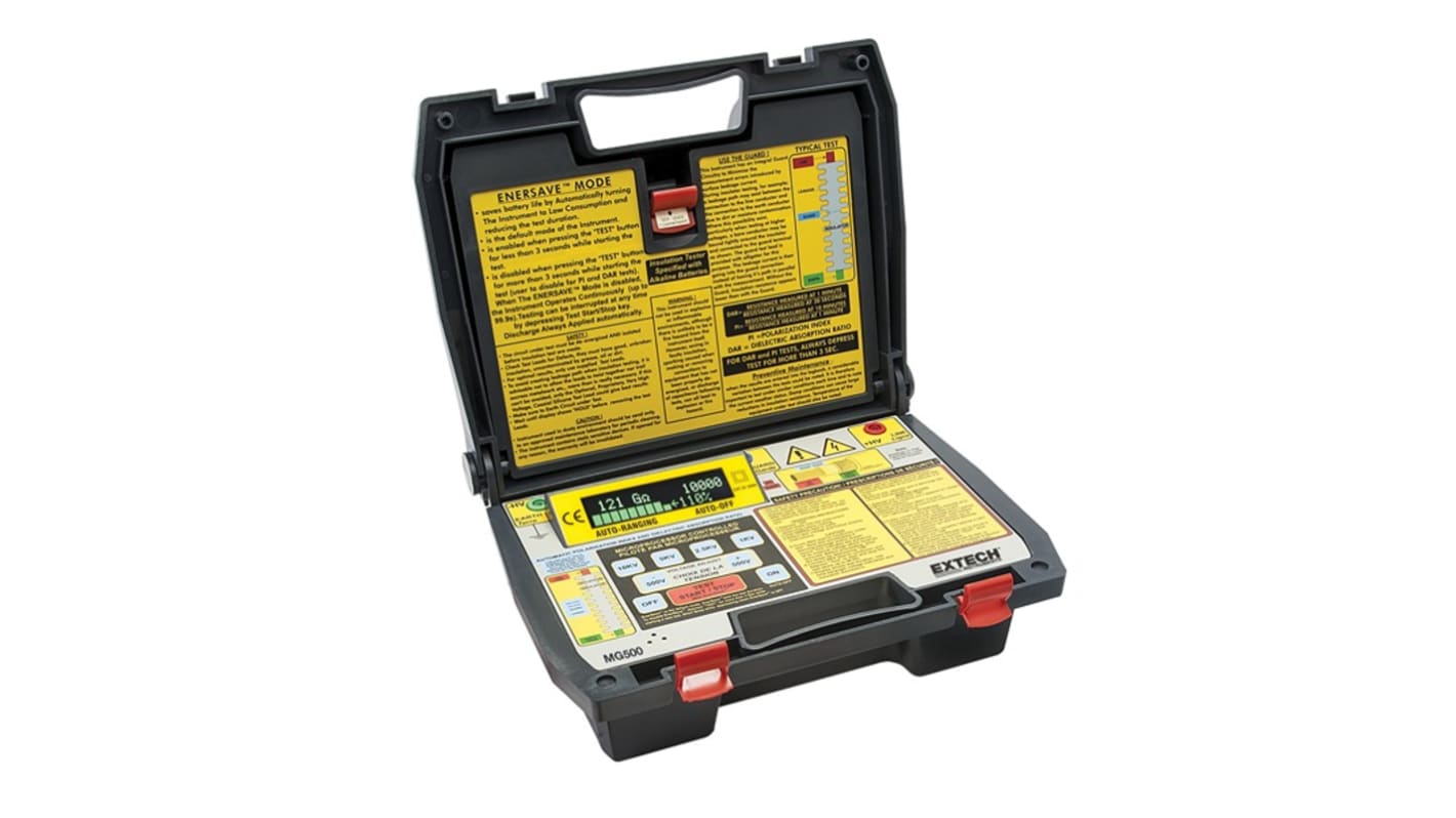 Extech MG500 Insulation Tester, 500V Min, 10000V Max, CAT III 300V