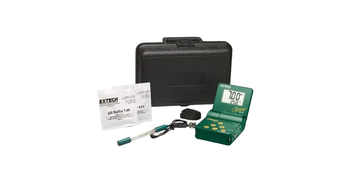 Extech OYSTER-15 pH Meter, 0.02pH Accuracy, 0.01pH Resolution, 14pH Max, 100 °C Max