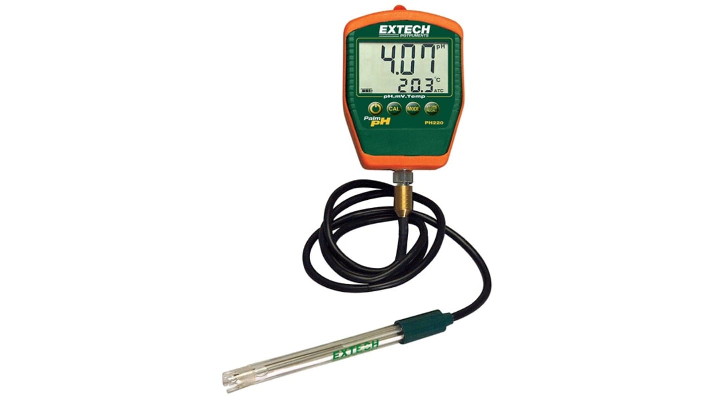 Extech PH220-C pH Meter, ±0.01pH Accuracy, 0.01pH Resolution, 14pH Max, 100 °C Max