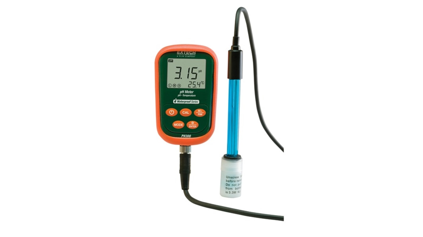 Extech pH计, PH300系列, 最高19.99pH, 最佳精确度±0.02pH, 最低-2pH