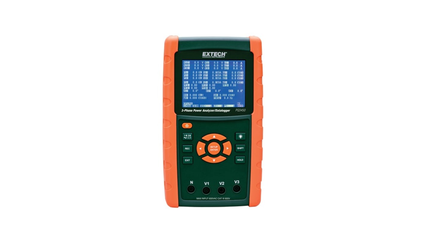 Extech PQ3450 Power & Energy Data Logger, RS232, USB