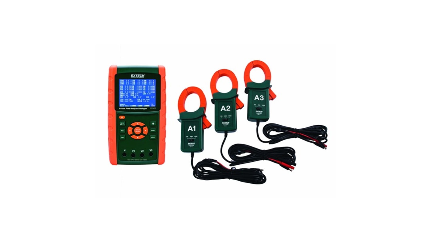 Extech PQ3450-12 Power & Energy Data Logger, RS232, USB