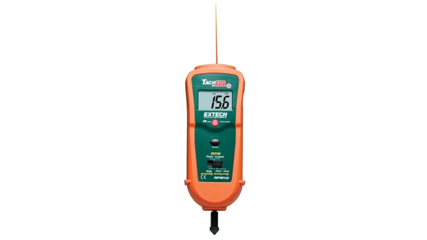Miernik prędkości kątowej Extech maks. prędkość 99999rpm LCD dokładność ±0.05 %