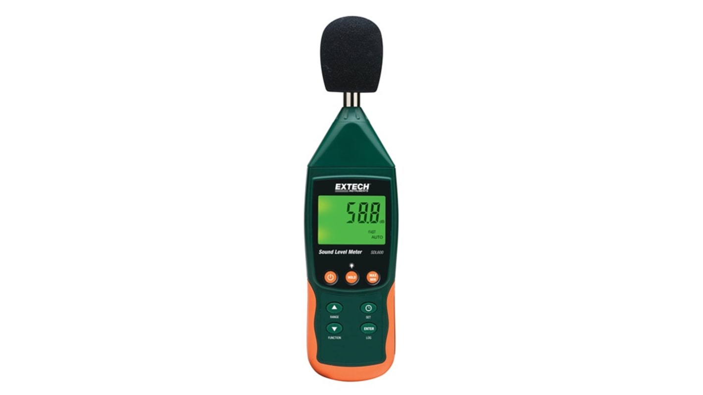 Extech SDL600-NIST 声级计, 30dB至130dB, IEC 61672-1 类别 2