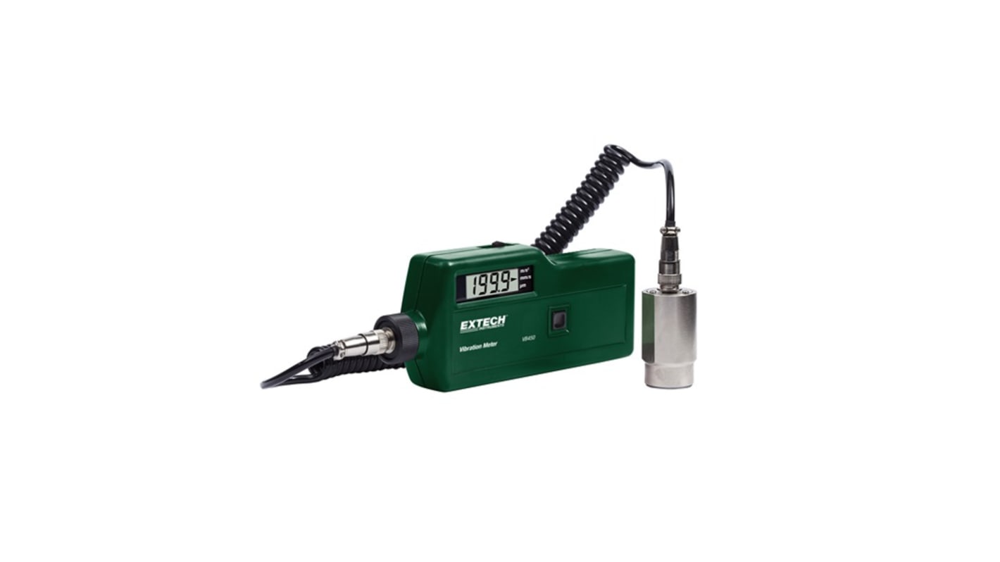 Misuratore di vibrazioni Extech VB450-NIST, Parametri misurati: Accelerazione, spostamento, velocità, 20.38g max