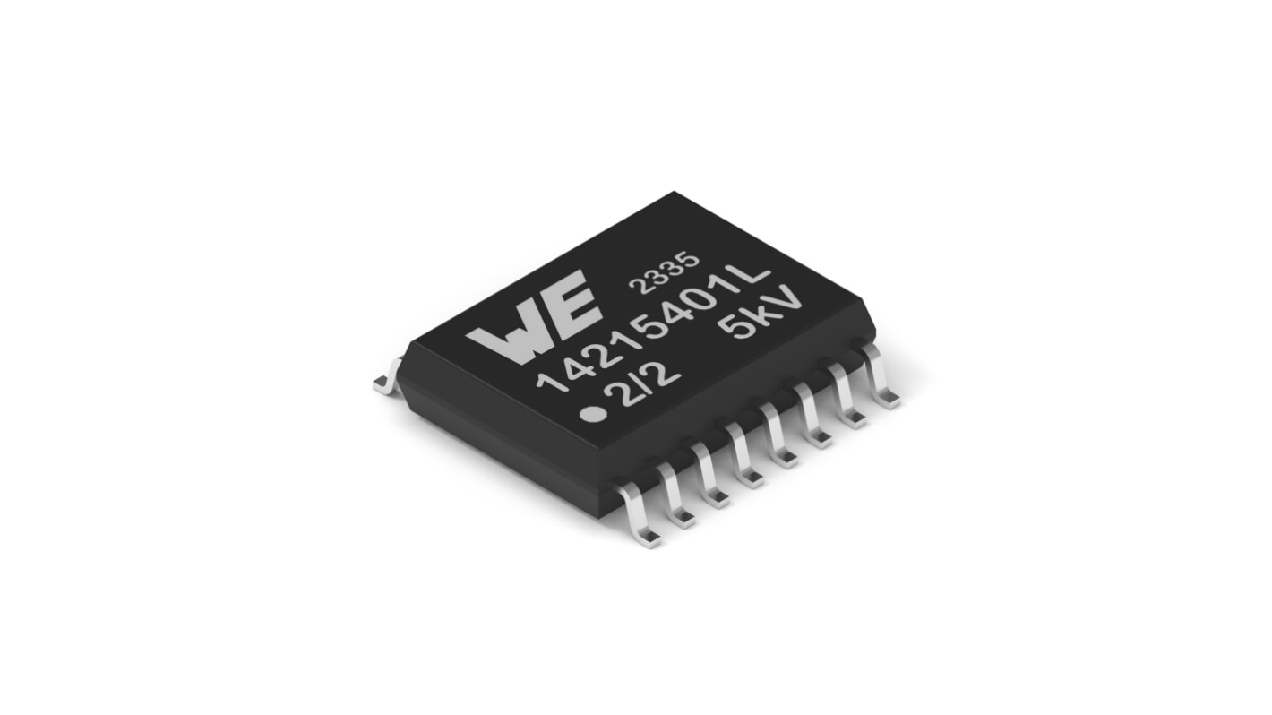 18014215401L Wurth Elektronik, 4-Channel Digital Isolator 150Mbps, 5 KV, 16-Pin SOIC