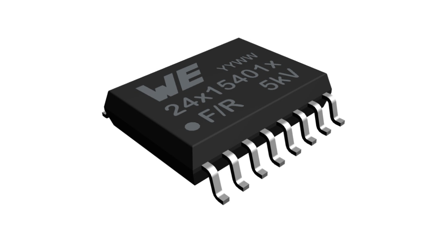 Wurth Elektronik 数字隔离芯片, 100Mbps, 4通道, 16针 SOIC, 5 千伏