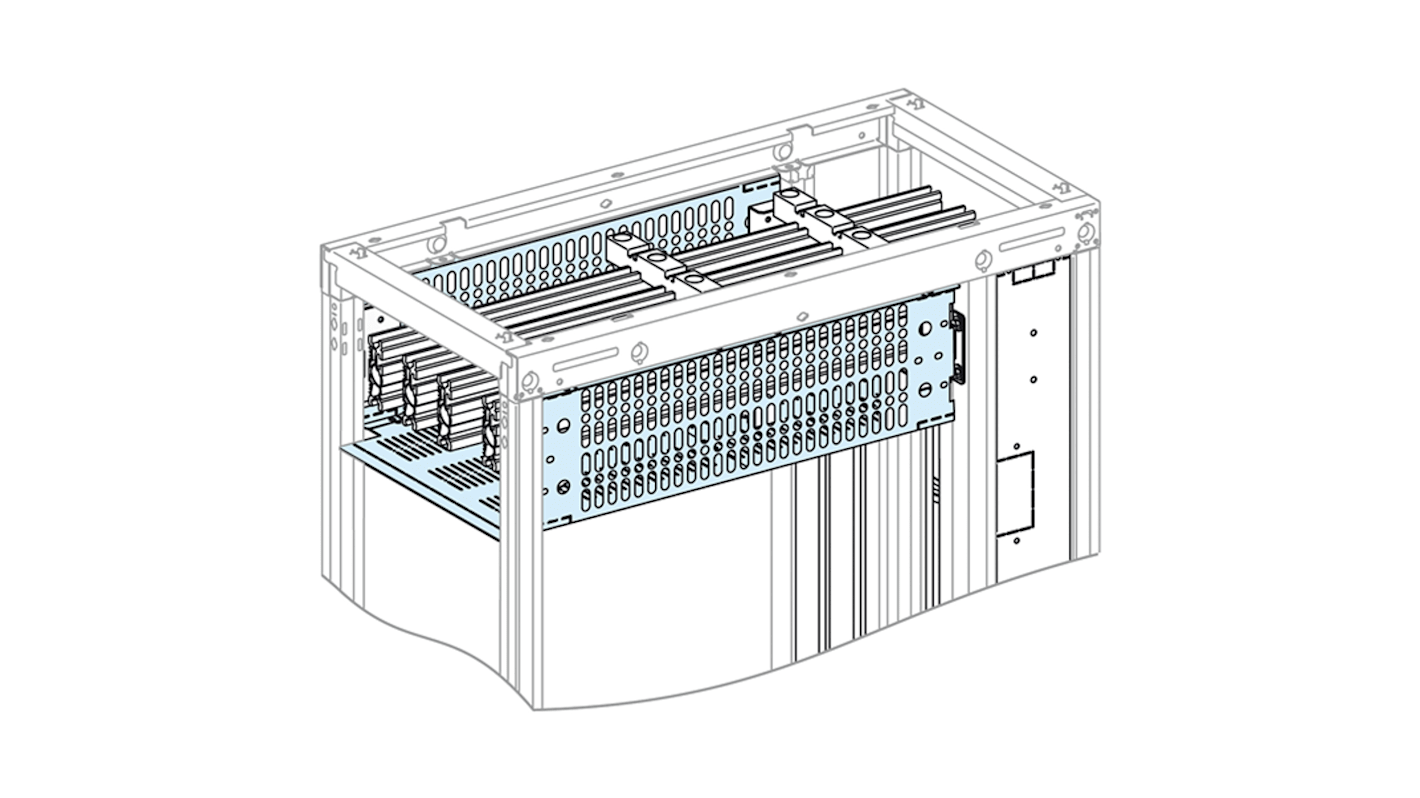 Cubierta Schneider Electric serie PrismaSeT P de Poliéster, 600 x 200mm, para usar con Barra colectora Linergy BS,