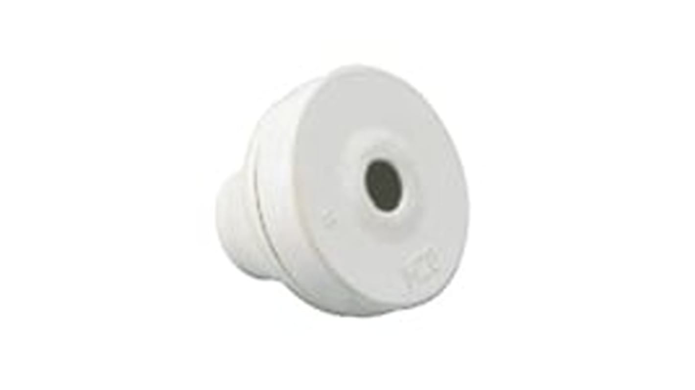 Prensaestopas Fibox FEM de Caucho de Etileno Propileno Dieno (EPDM) Blanco, rosca M12, IP67