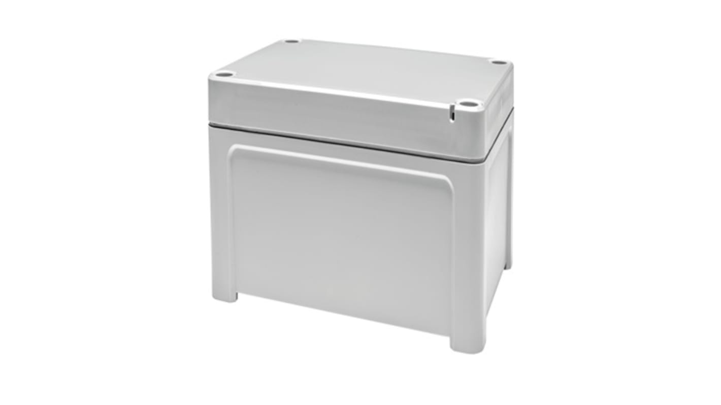 Fibox TPC Series Light Grey Polycarbonate General Purpose Enclosure, IP65, IK07, IK08, Grey Lid, 110 x 95 x 65mm