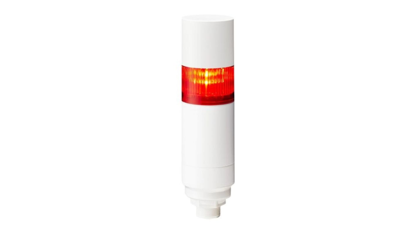 Patlite LR Series Multicolour Buzzer Signal Tower, 1 Lights, 24 V dc, Nut Mounted