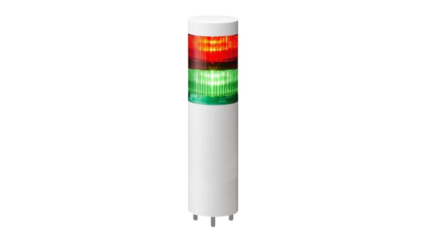 Columna de señalización Patlite LR, LED, con 2 elementos Multicolor, 24 V CC