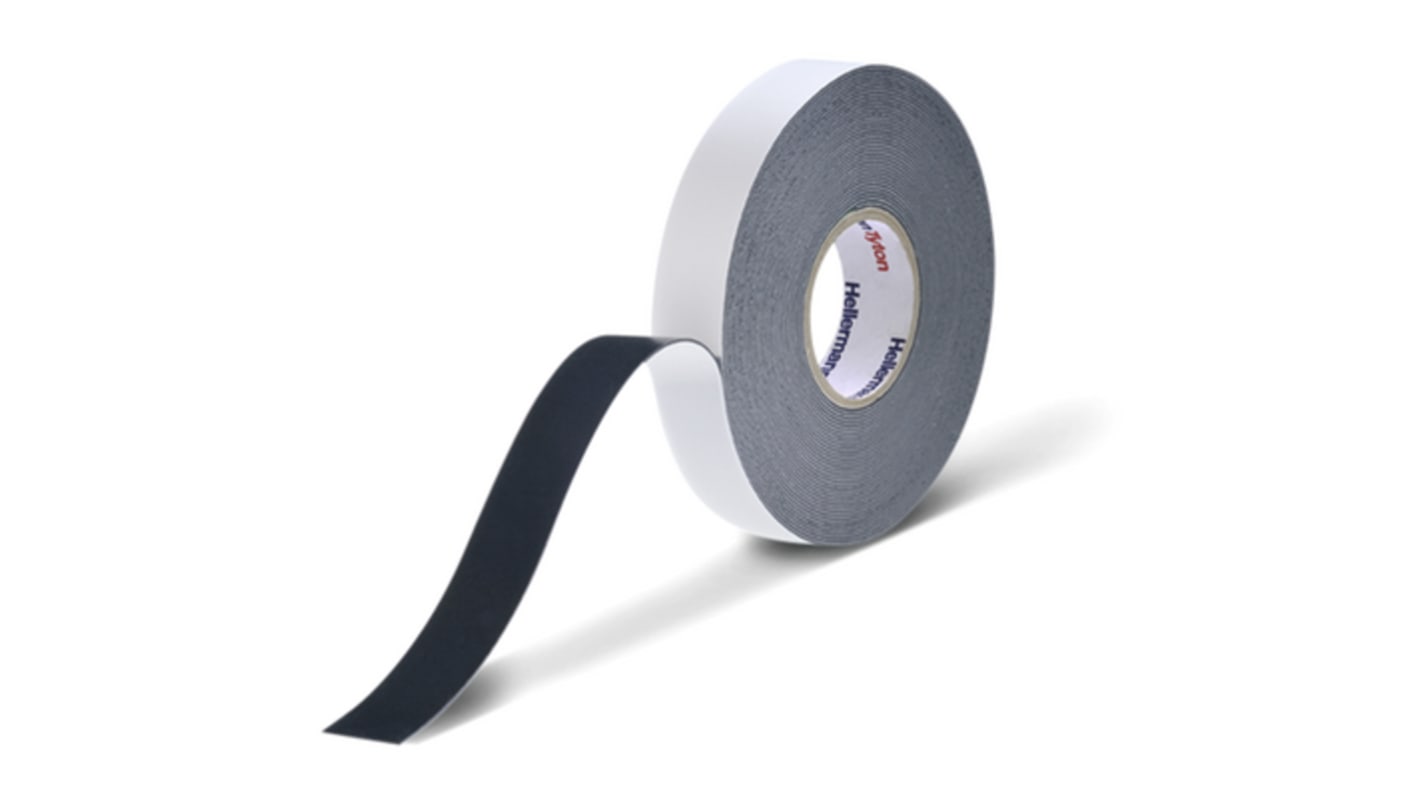 HellermannTyton Black Ethylene Propylene Rubber Electrical Tape, 19mm x 9.1m