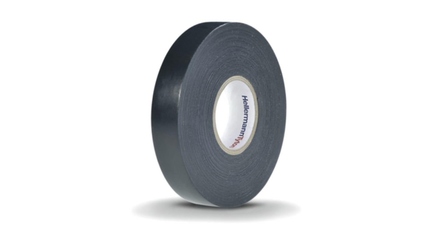 HellermannTyton Black Ethylene Propylene Rubber Electrical Tape, 19mm x 9.1m