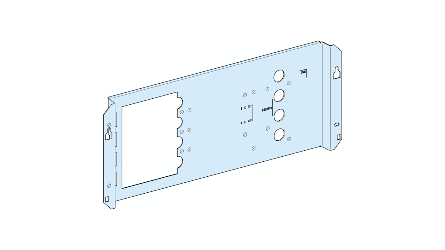 Schneider Electric PrismaSeT G Series Sheet Steel Mounting Plate for Use with PrismaSeT PrismaSeT G Enclosure, 600 x