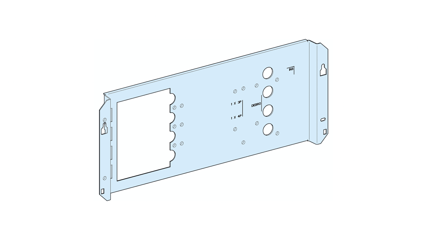 PrismaSeT G Series Sheet Steel Mounting Plate for Use with PrismaSeT PrismaSeT G Enclosure, 600 x 150mm