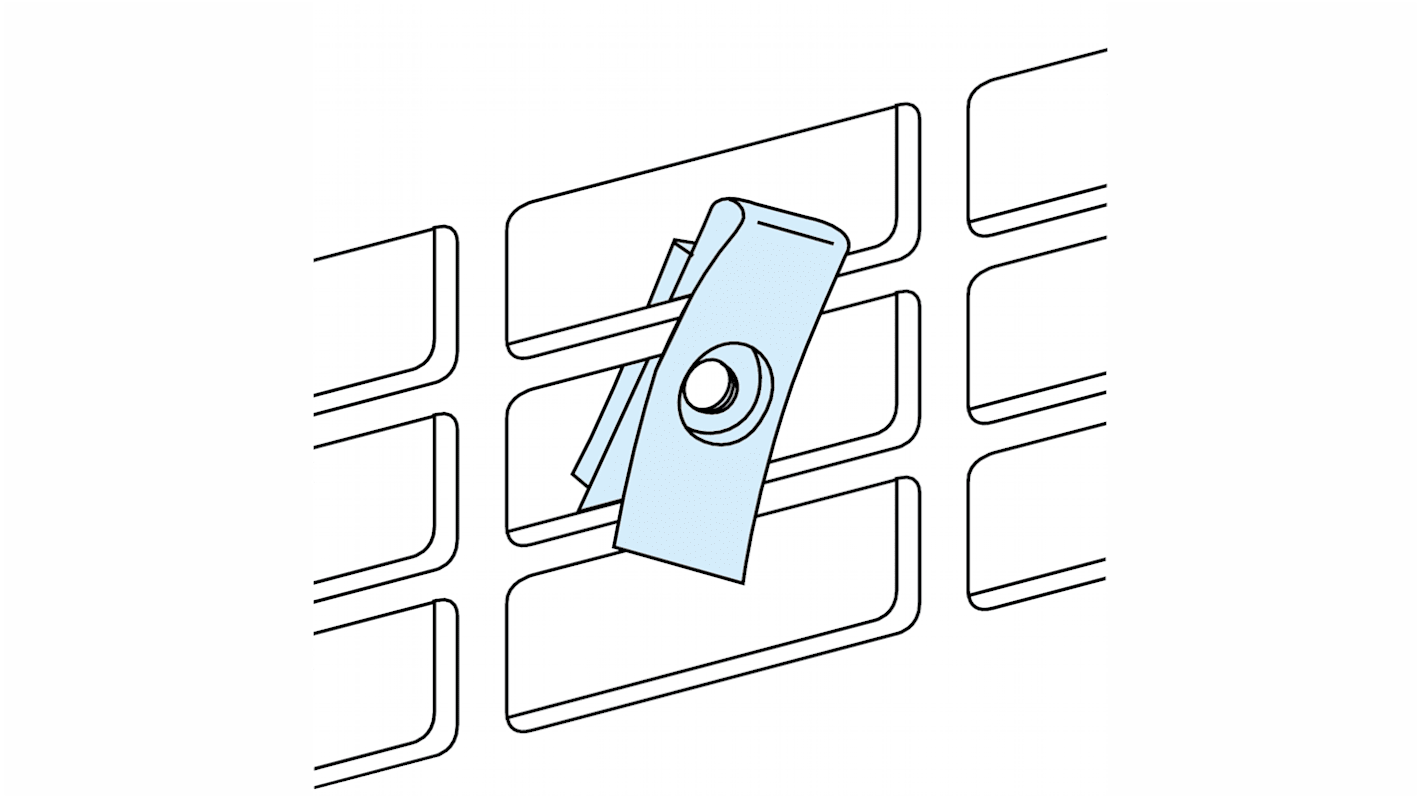 PrismaSeT Series Clip Nut for Use with Prisma iPM L Enclosure, Prisma iPM M Enclosure, Prisma PH Cubicle, PrismaSeT G