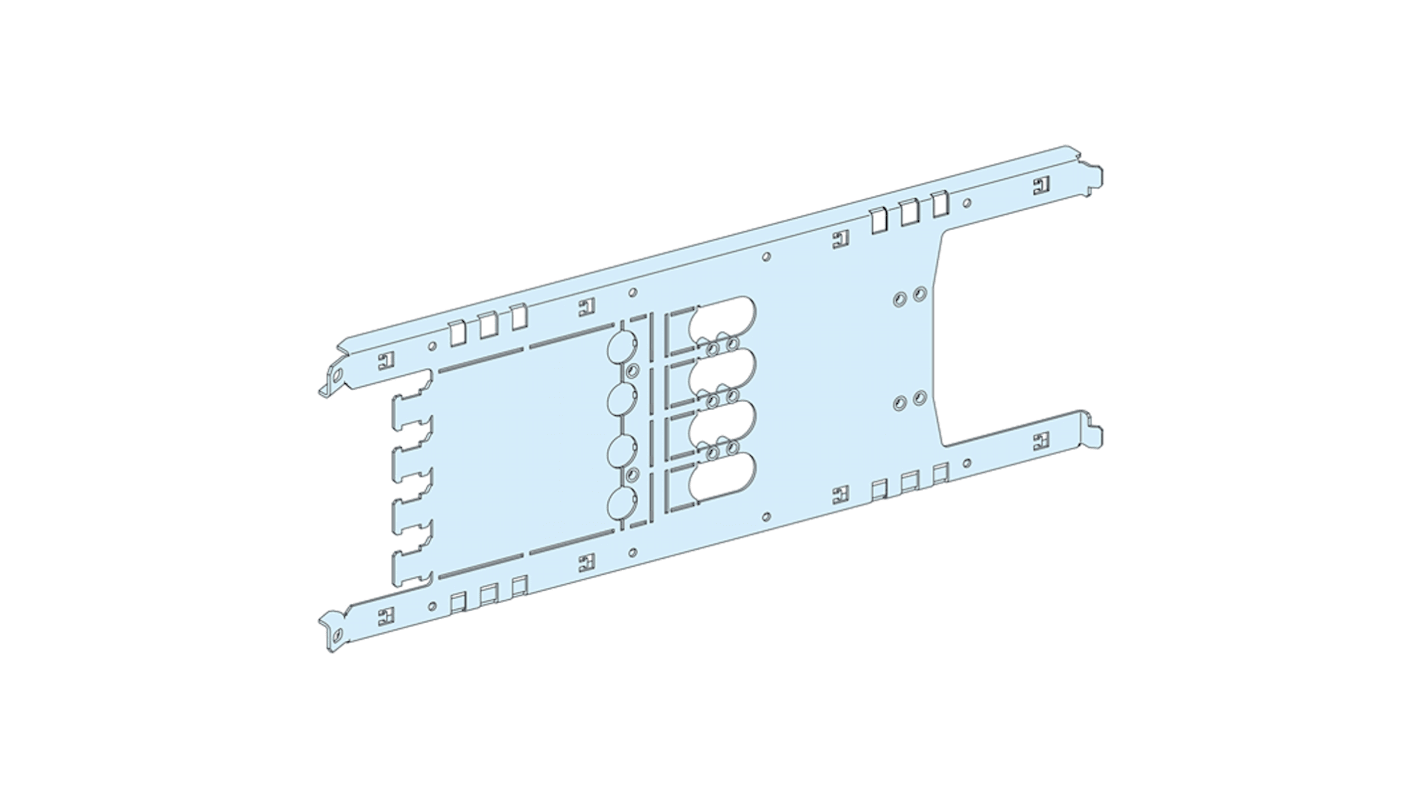 Placa de Montaje Schneider Electric serie PrismaSeT P de Chapa, 650 x 200mm, para usar con Mampara PrismaSeT G,