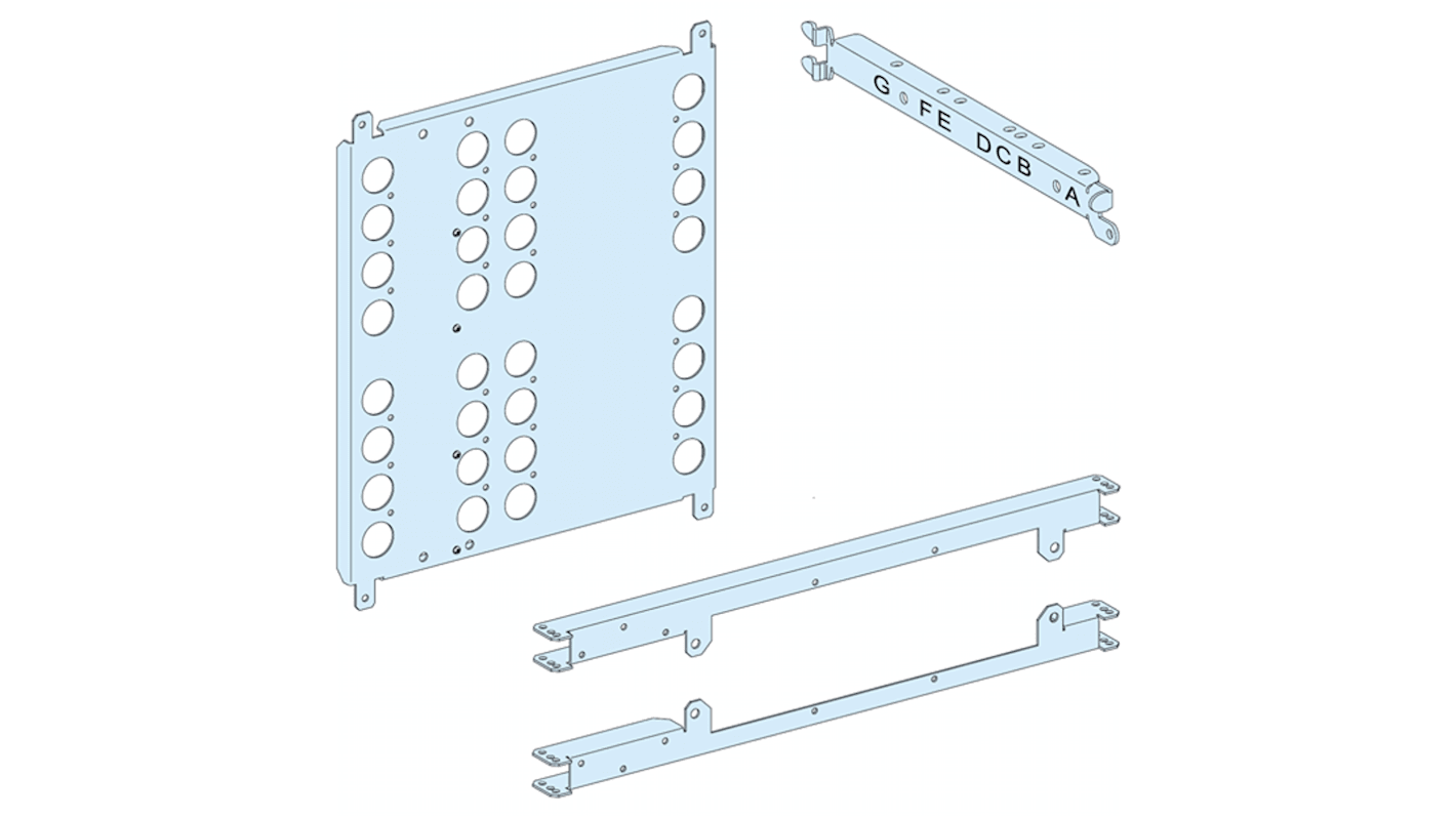 Schneider Electric PrismaSeT P Series Sheet Steel Mounting Plate for Use with PrismaSeT G enclosure, PrismaSeT P