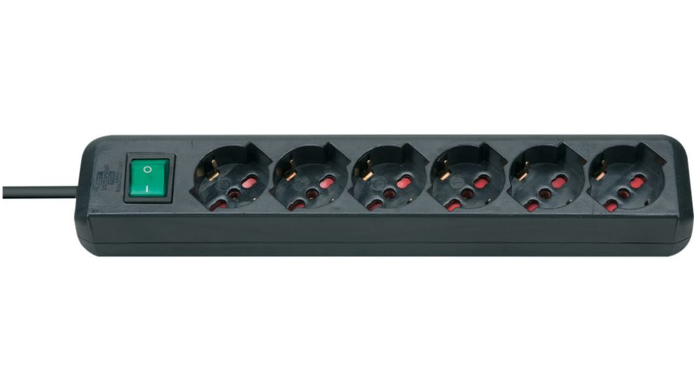 Rallonge électrique brennenstuhl 1.4m, 6 prises Type L - Italien