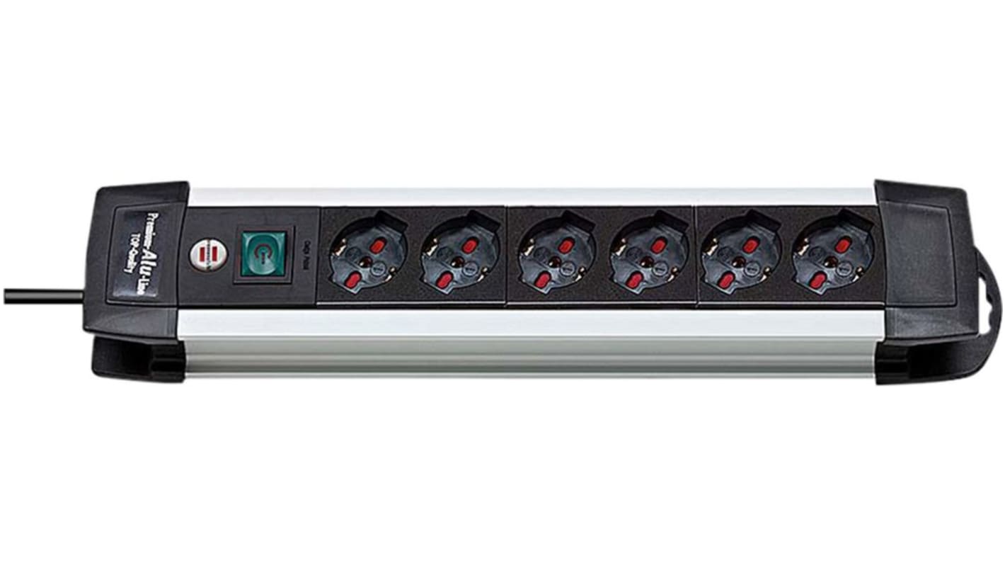 Rallonge électrique brennenstuhl 3m, 6 prises Type L - Italien