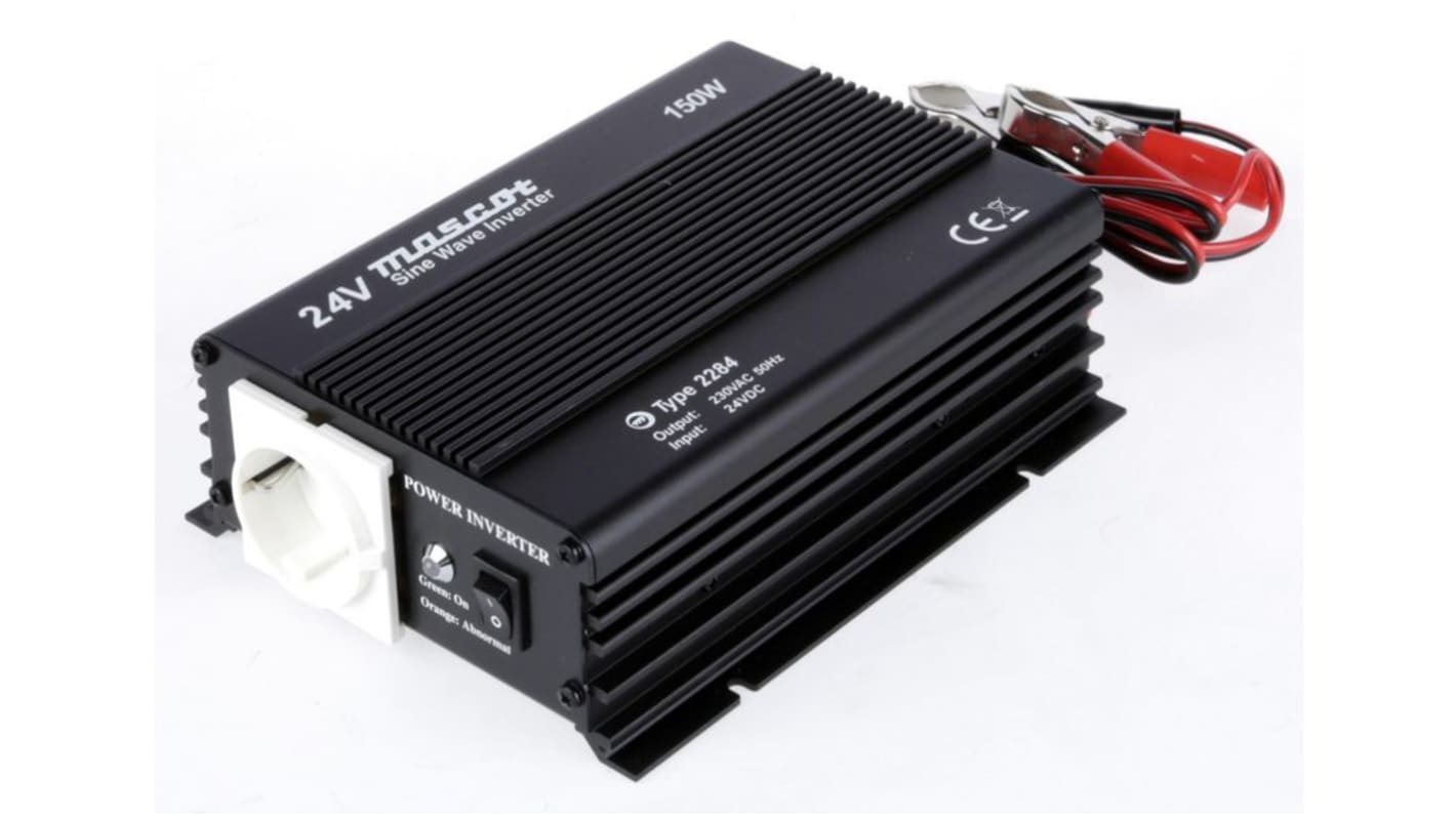 Inverter di potenza Mascot, ingresso 10 → 15V cc, uscita 230V, 150W