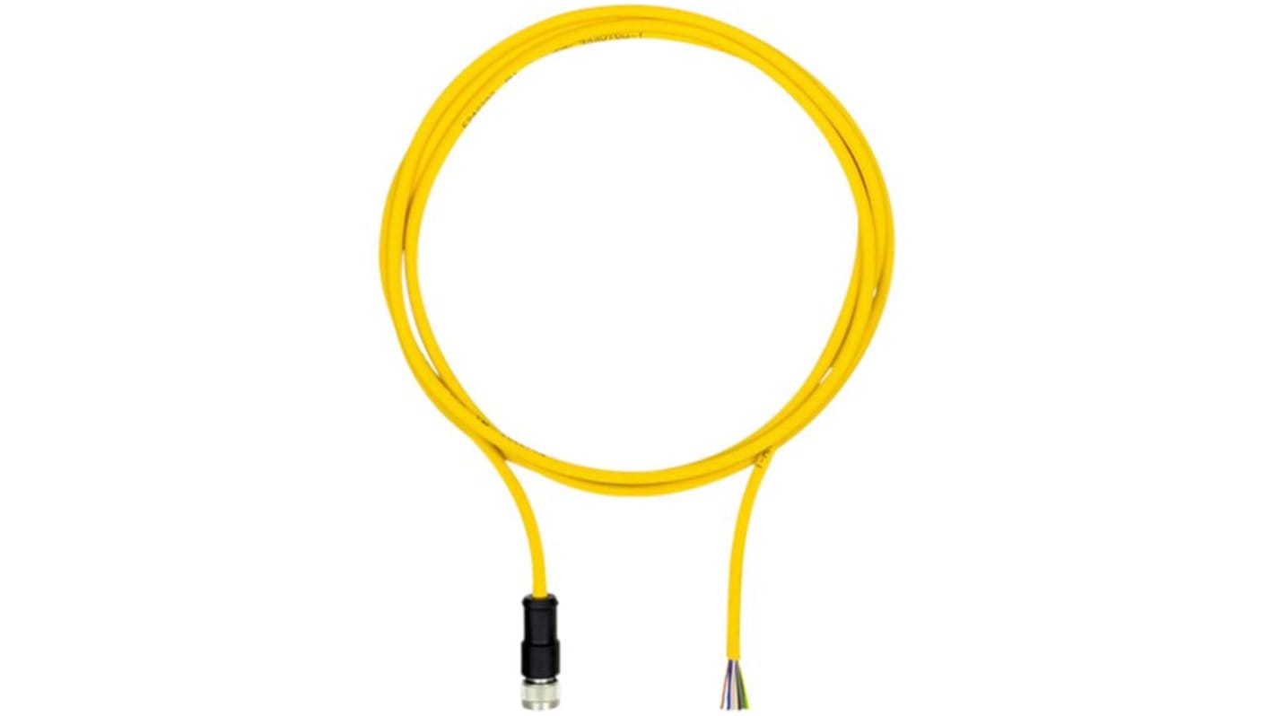 Pilz Straight Female 8 way M12 to Sensor Actuator Cable, 5m