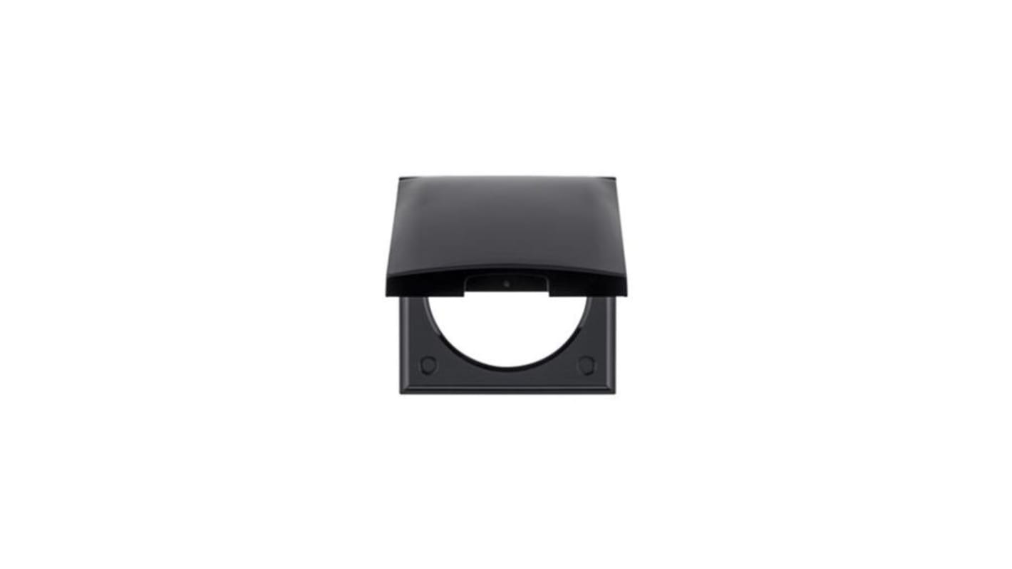 Outlet Frame 1-GANG HINGED GLOSS BLK