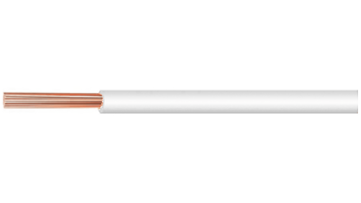 Kabeltronik Einzeladerleitung 0,25 mm², 23 AWG 100m Weiß PVC isoliert