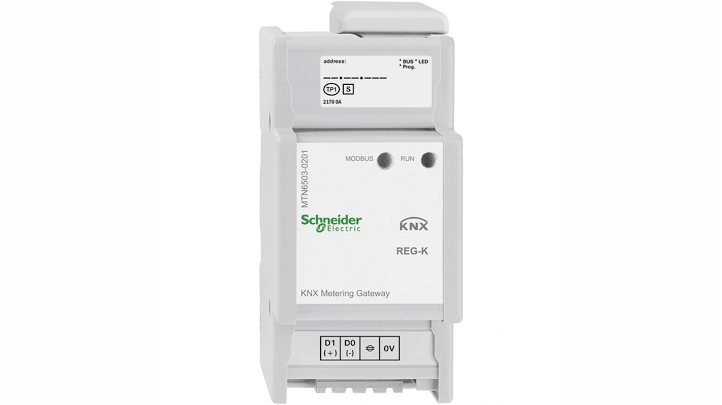 Pasarela de medición Modbus Schneider Electric serie SpaceLogic KNX MTN6503-0201, para uso con Serie MTN