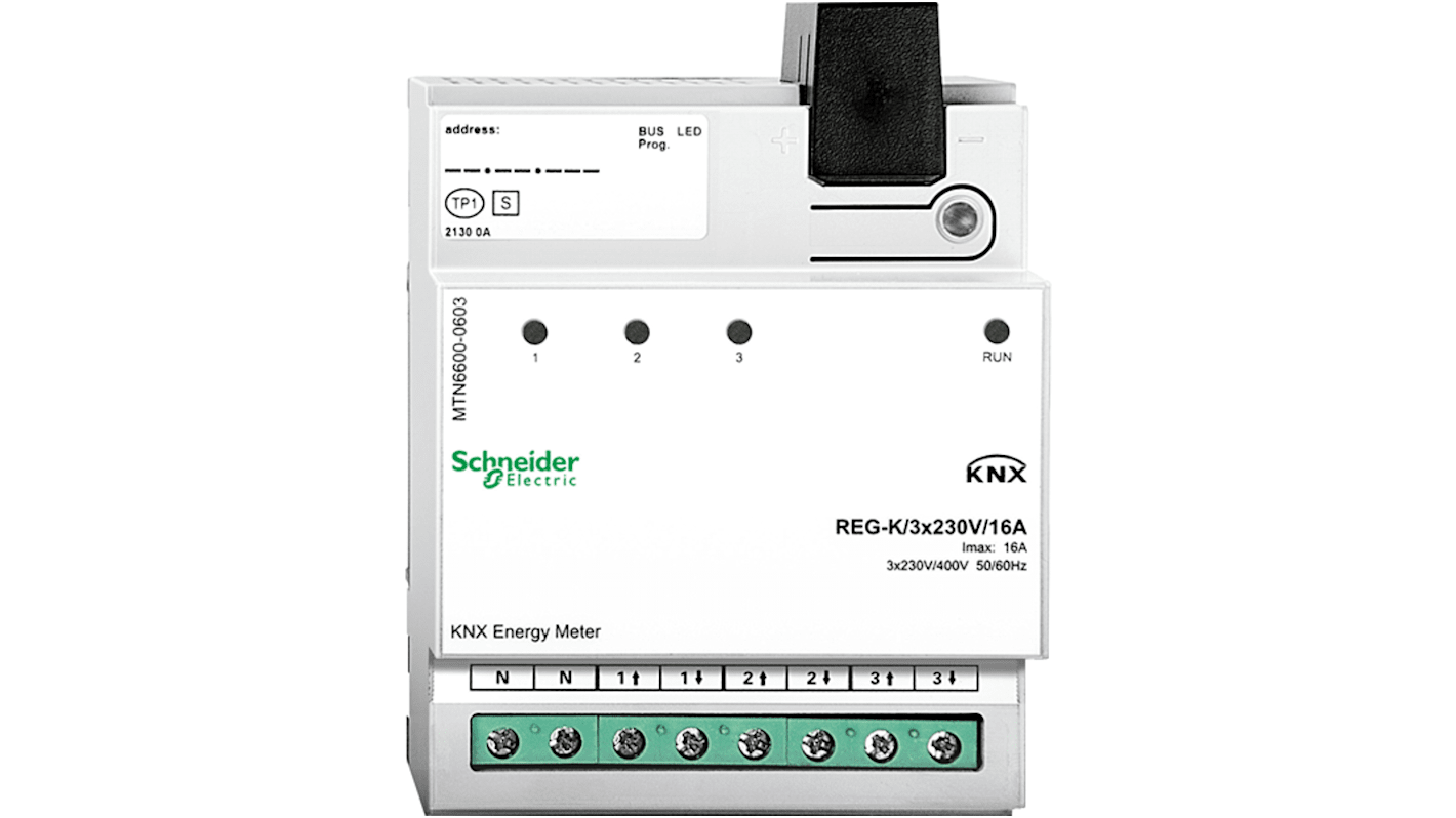 Medidor de energía Schneider Electric serie KNX MTN6600-0603, para uso con Serie MTN