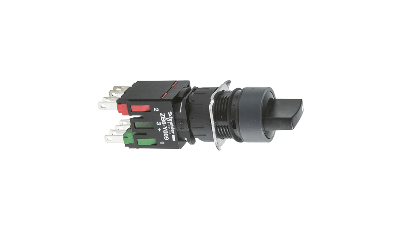 Selettore Schneider Electric XB6AD225B a 2 posizioni , diam. foro 16mm
