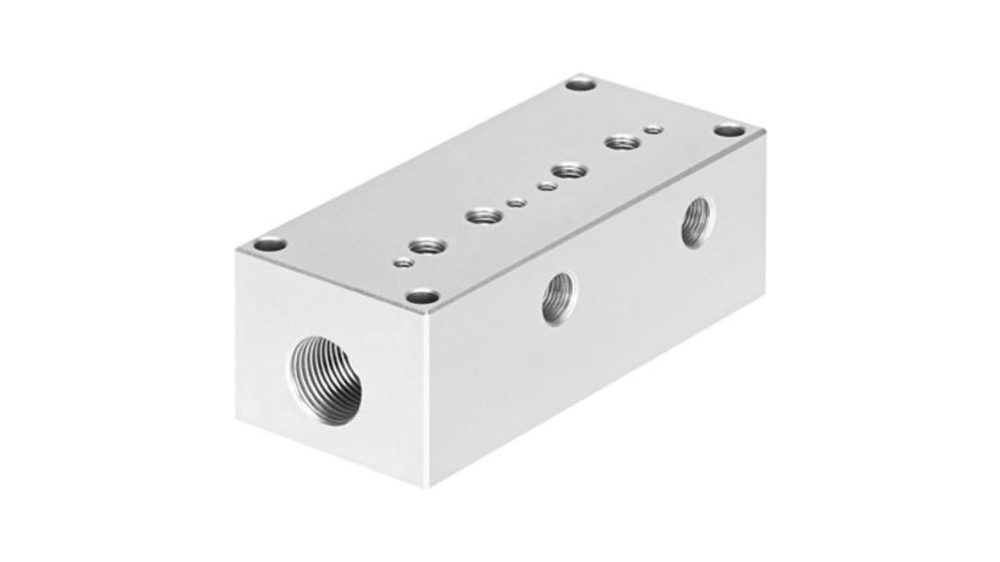Festo MR series G 3/8 Manifold Block for use with Air Preparation Unit, 2844247